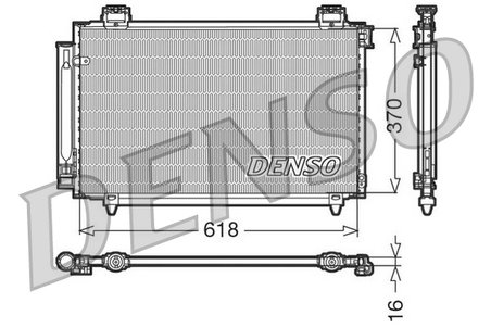 RADIATOR CLIMATIZARE DENSO DCN50016 - Compatibil cu TOYOTA