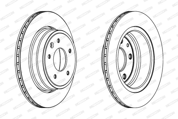DISC FRANA FERODO DDF1004 - Compatibil cu DAIMLER, JAGUAR