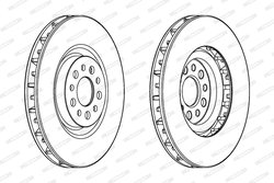 DISC FRANA FERODO DDF1180 - Compatibil cu CITROEN, FIAT, LANCIA, PEUGEOT