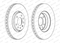 DISC FRANA FERODO DDF1215C - Compatibil cu CADILLAC, CHEVROLET, OPEL, SAAB, VAUXHALL