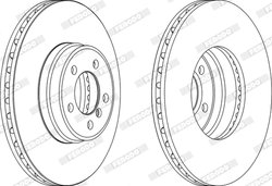 DISC FRANA FERODO DDF1411C-1 - Compatibil cu LAND ROVER