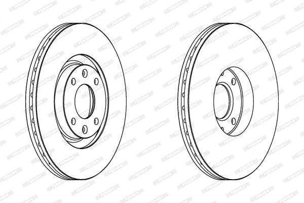 DISC FRANA FERODO DDF1442C - Compatibil cu ALFA ROMEO, CITROEN, DS, FIAT, JEEP, OPEL, PEUGEOT, VAUXHALL