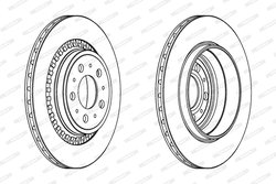 DISC FRANA FERODO DDF1551 - Piesa auto compatibila cu mai multe marci