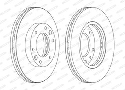 DISC FRANA FERODO DDF1612C - Compatibil cu KIA
