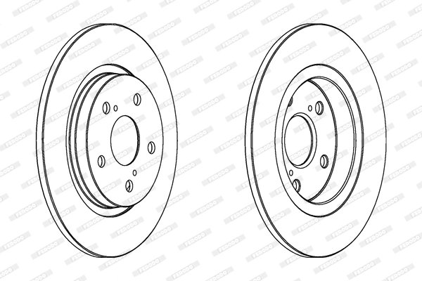 DISC FRANA FERODO DDF1755C - Compatibil cu TOYOTA