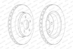 DISC FRANA FERODO DDF1759 - Compatibil cu DODGE, JEEP