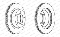 DISC FRANA FERODO DDF1798C-1 - Compatibil cu LEXUS, TOYOTA