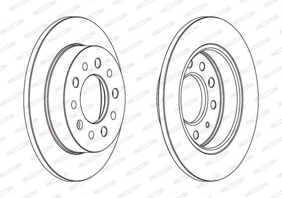 DISC FRANA FERODO DDF1955 - Compatibil cu HYUNDAI