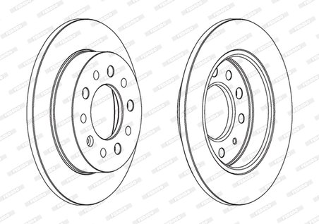 DISC FRANA FERODO DDF1955 - Compatibil cu HYUNDAI