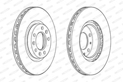 DISC FRANA FERODO DDF2401C-1 - Compatibil cu CITROEN, OPEL, PEUGEOT, VAUXHALL
