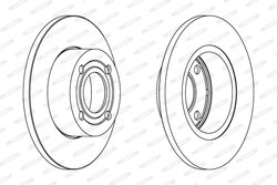 DISC FRANA FERODO DDF318 - Compatibil cu AUDI
