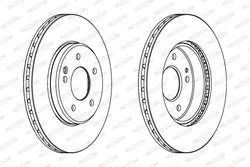 DISC FRANA FERODO DDF588C - Compatibil cu MERCEDES-BENZ