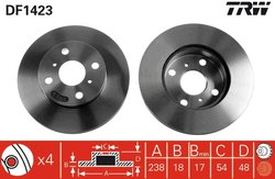 DISC FRANA TRW DF1423 - Compatibil cu HOLDEN, TOYOTA