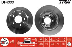 DISC FRANA TRW DF4333 - Compatibil cu BMW
