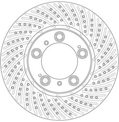 DISC FRANA TRW DF6213S - Compatibil cu PORSCHE