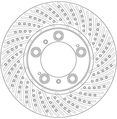 DISC FRANA TRW DF6213S - Compatibil cu PORSCHE