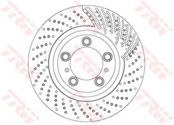 DISC FRANA TRW DF6721S - Compatibil cu PORSCHE