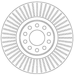 DISC FRANA TRW DF6742S - Compatibil cu VW