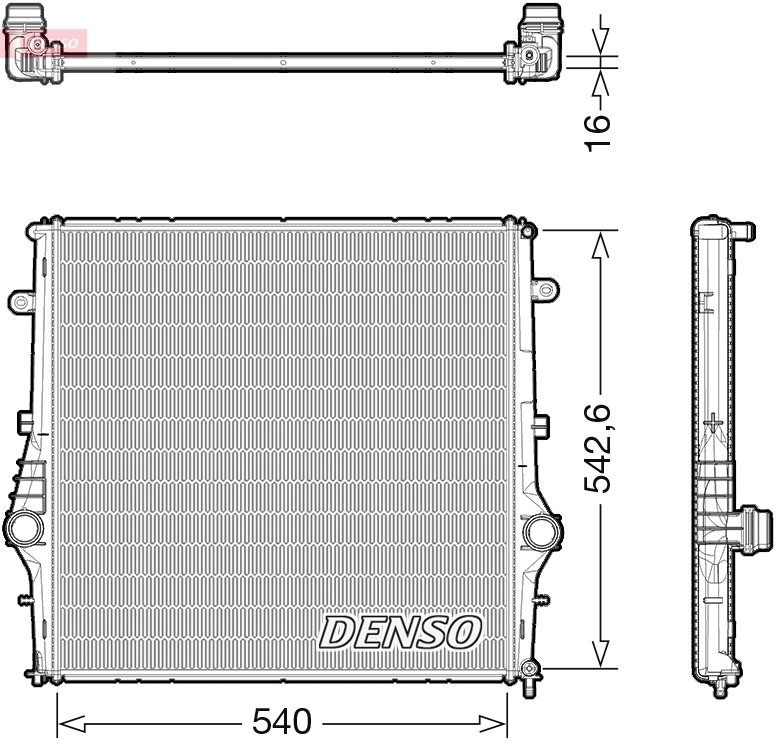 Radiator racire motor Denso DRM01008