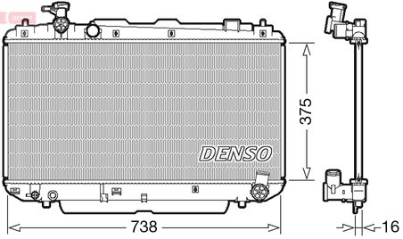 RADIATOR RACIRE MOTOR DENSO DRM50083 - Compatibil cu TOYOTA