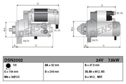 ELECTROMOTOR DENSO DSN2002 - Piesa auto compatibila cu mai multe marci