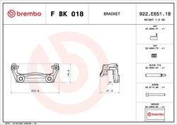 Set montaj etriere frana Brembo F BK 018