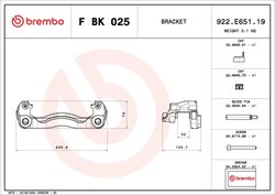 Set montaj etriere frana Brembo F BK 025