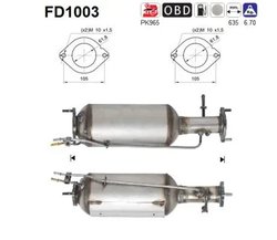 FILTRU DE PARTICULE AS FD1003 - Compatibil cu FORD, VOLVO