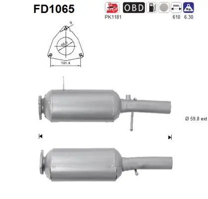 FILTRU DE PARTICULE AS FD1065 - Compatibil cu LAND ROVER