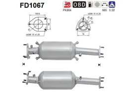 FILTRU DE PARTICULE AS FD1067 - Compatibil cu HONDA