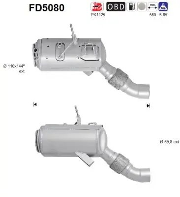 FILTRU DE PARTICULE AS FD5080 - Compatibil cu BMW