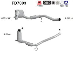 FILTRU DE PARTICULE AS FD7003 - Compatibil cu AUDI, SEAT, VW