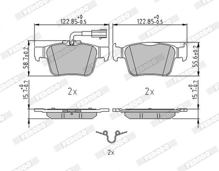 SET PLACUTE FRANA FERODO FDB5242 - Compatibil cu ALFA ROMEO, MASERATI