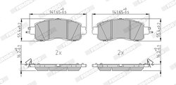 SET PLACUTE FRANA FERODO FDB5246 - Compatibil cu NISSAN
