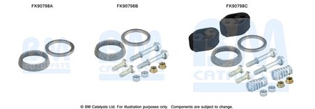SET MONTAJ CATALIZATOR BM CATALYSTS FK90798 - Compatibil cu MAZDA