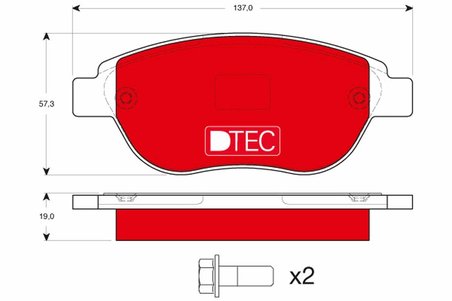 Set placute frana TRW GDB1464DTE