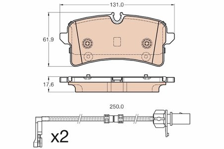 Set placute frana TRW GDB1975