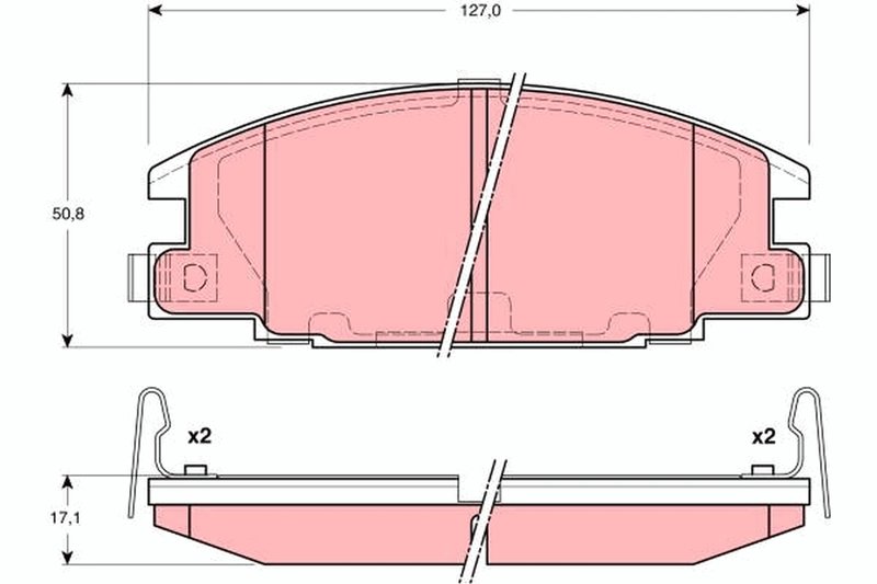 SET PLACUTE FRANA TRW GDB3161 - Compatibil cu ISUZU, OPEL