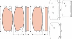 Set placute frana TRW GDB3423