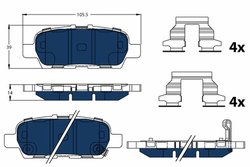 SET PLACUTE FRANA TRW GDB3508BTE - Compatibil cu NISSAN
