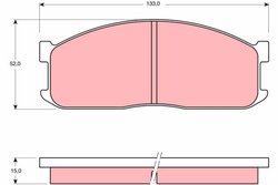 SET PLACUTE FRANA TRW GDB983 - Compatibil cu FORD, FORD ASIA & OCEANIA, FORD AUSTRALIA, KIA, MAZDA