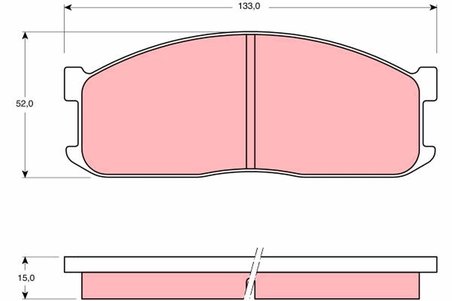 SET PLACUTE FRANA TRW GDB983 - Compatibil cu FORD, FORD ASIA & OCEANIA, FORD AUSTRALIA, KIA, MAZDA