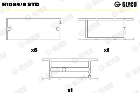 CUZINETI ARBORE COTIT GLYCO H1094/5 STD - Compatibil cu ALFA ROMEO, FIAT, IVECO, LANCIA, MULTICAR, RENAULT, RENAULT TRUCKS, SEAT