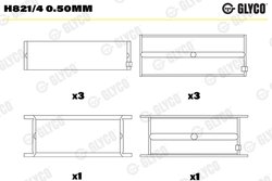CUZINETI ARBORE COTIT GLYCO H821/4 0.50MM - Compatibil cu MERCEDES-BENZ, NEOPLAN, SETRA