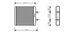SCHIMBATOR CALDURA INCALZIRE HABITACLU AVA QUALITY COOLING IV6048 - Compatibil cu IVECO