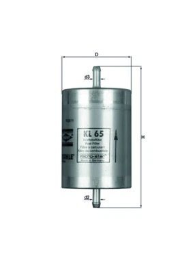 FILTRU COMBUSTIBIL MAHLE KL 65 - Compatibil cu DAEWOO, MERCEDES-BENZ, SSANGYONG, VW