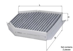 FILTRU AER HABITACLU KNECHT LAK 278/S - Compatibil cu MERCEDES-BENZ, PUCH