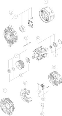 ALTERNATOR MAHLE MG 329 - Compatibil cu FENDT, JOHN DEERE
