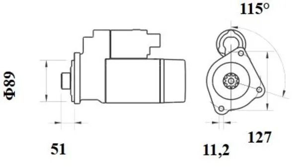 ELECTROMOTOR MAHLE MS 887 - Compatibil cu MERCEDES-BENZ
