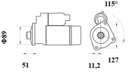 ELECTROMOTOR MAHLE MS 887 - Compatibil cu MERCEDES-BENZ